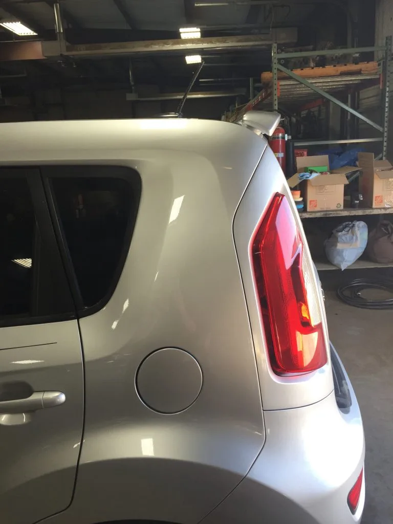 Vehicle after crease repair